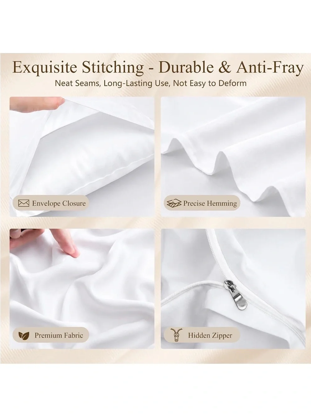 NEW Queen Duvet Cover Set 3 Pieces, 100% Organic Viscose derived from Bamboo